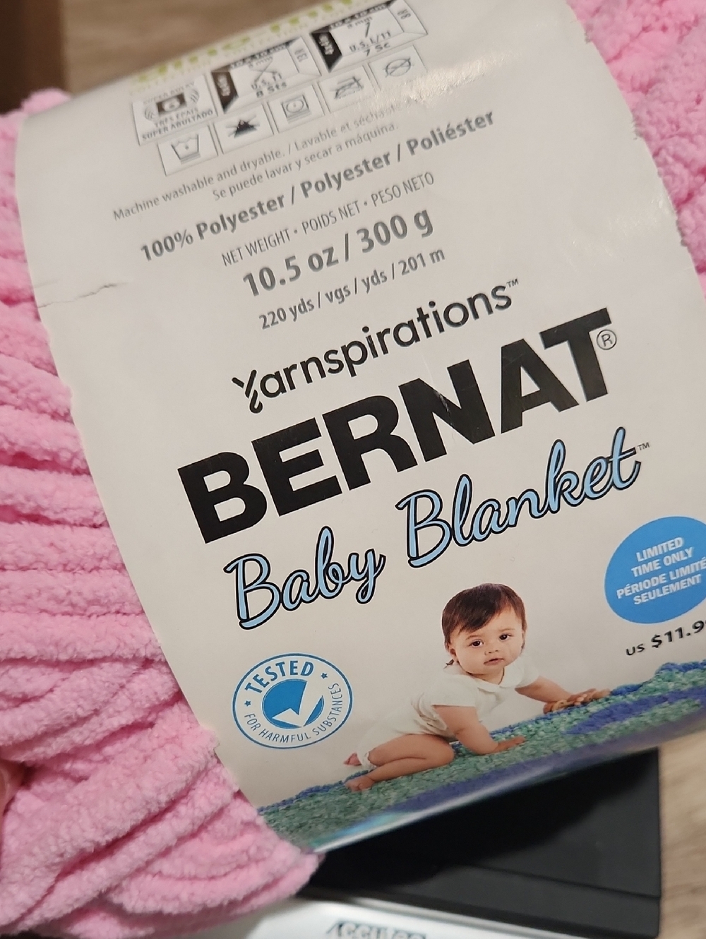 Bernat Baby Blanket - Cotton Candy Plush Polyester
